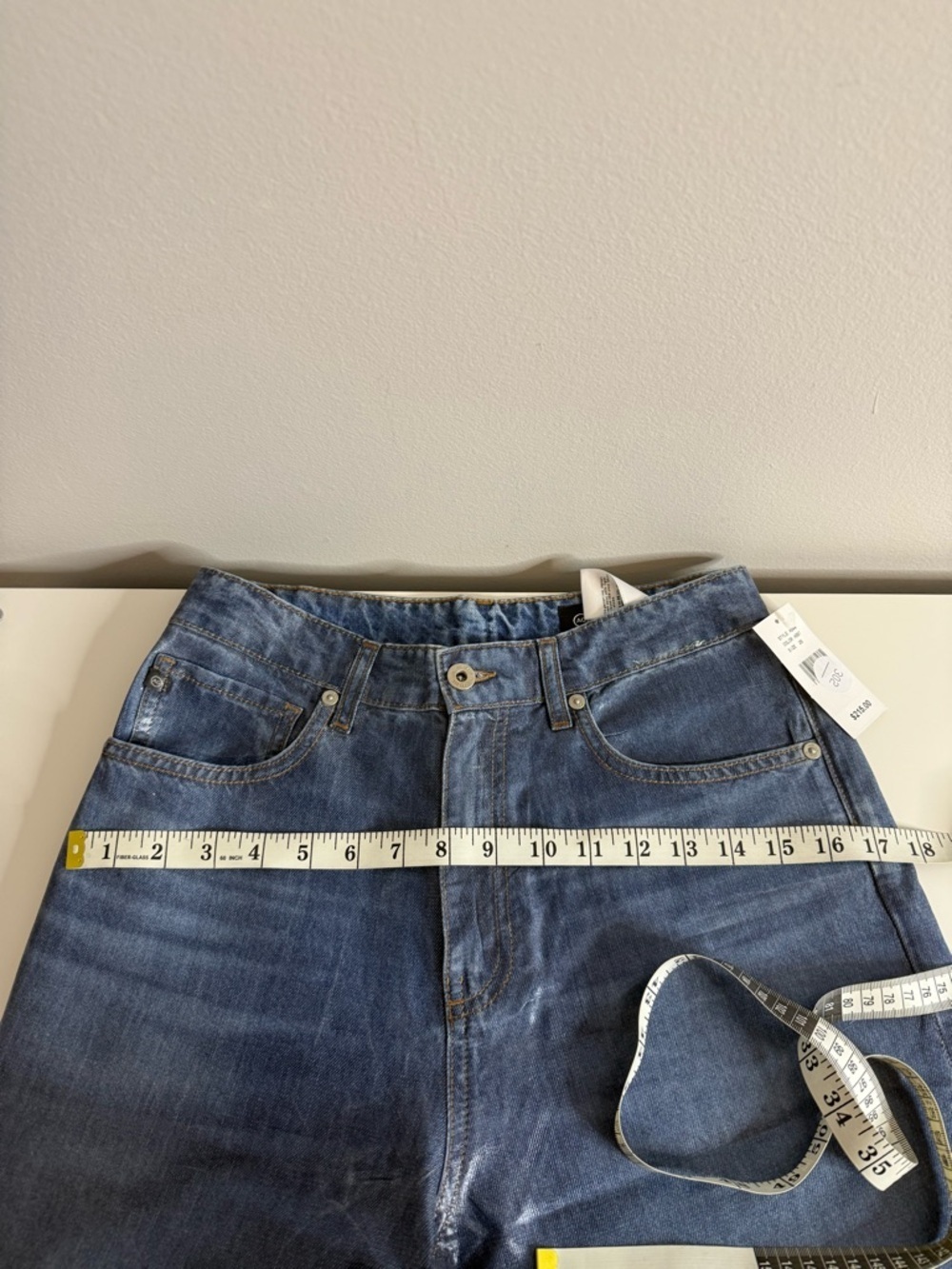 Adriano Goldschmied Coated Denim Wide Leg Jeans - $215 NWT - Picture 8 of 10